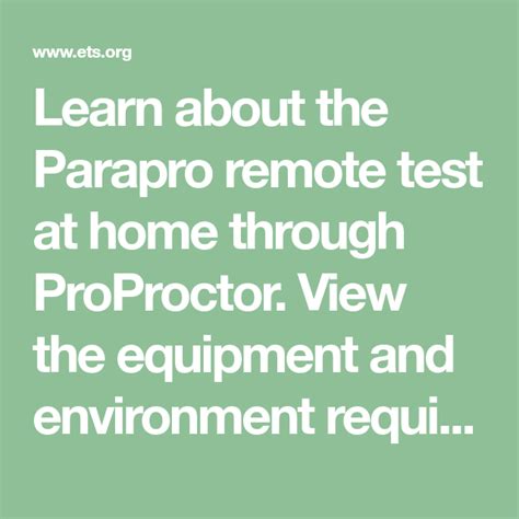 parapro test at home